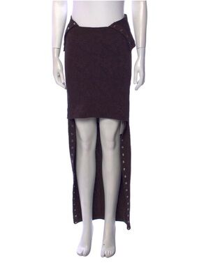 Eckhaus Latta Brown High-Low Grommet Skirt